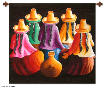 Hand Made Peruvian Cultural Wall Hanging Tapestry