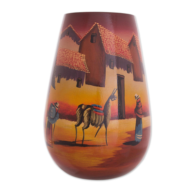 Handcrafted Cuzco Ceramic Vase