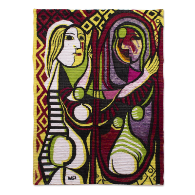Handcrafted Modern Cubist Tapestry from Peru