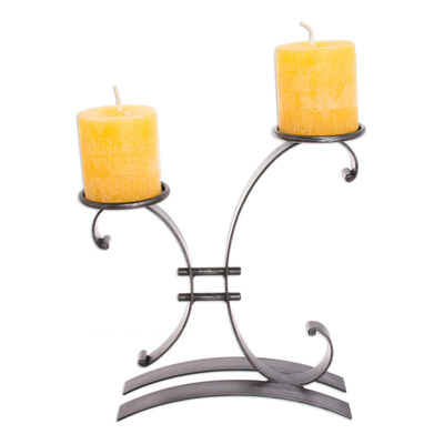 Hand Made Modern Rustic Steel Candle Holder