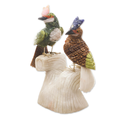 Collectible Gemstone Bird Sculpture
