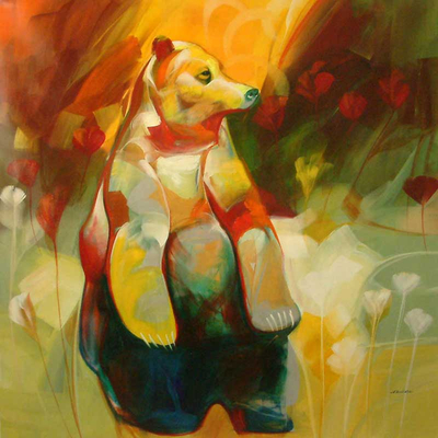 Brave Bear Original Impressionist Painting (2008)
