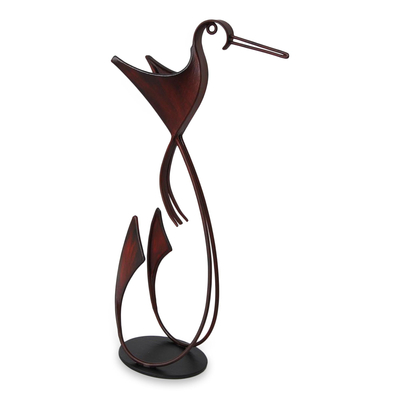 Handcrafted Metal Bird Original Steel Sculpture