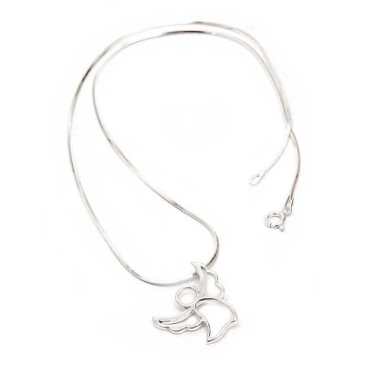 Angelic Protection Fine Silver Pendant Necklace
