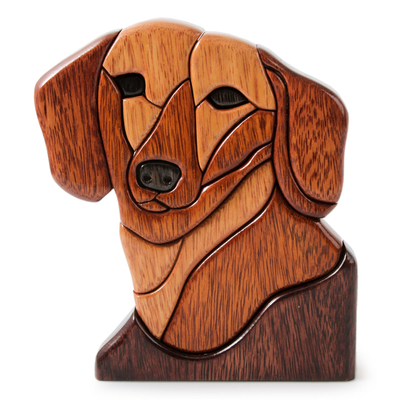 Ishpingo Wood Dog Handmade Statuette