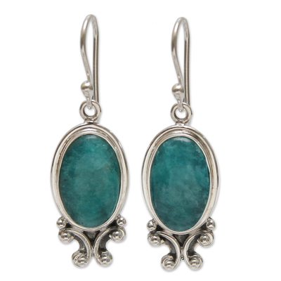 Handcrafted Sterling Silver Dangle Amazonite Earrings