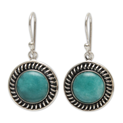 Hand Made Sterling Silver Dangle Amazonite Earrings