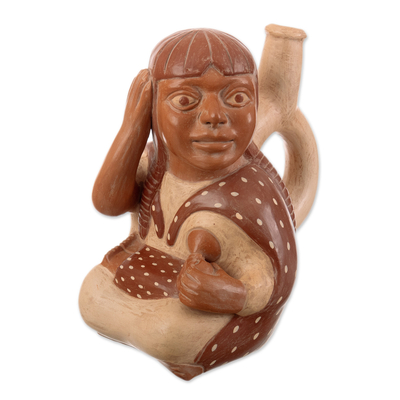 Ceramic Sculpture Museum Replica Peru