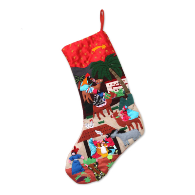 Applique Christmas stocking