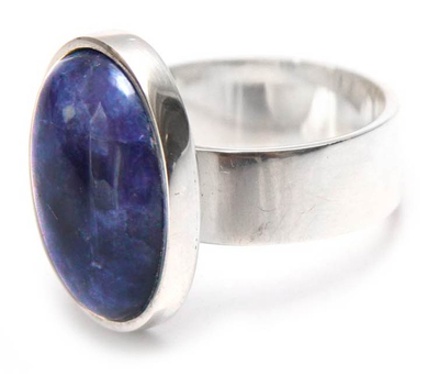 Handmade Jewelry Sterling Silver Cocktail Sodalite Ring