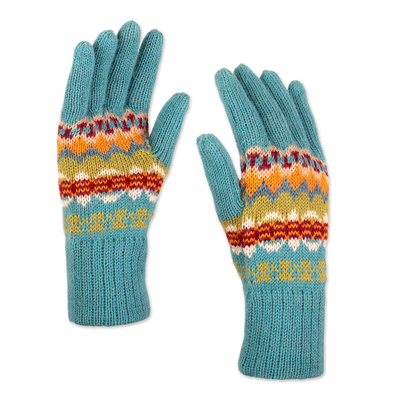 Artisan Crafted Alpaca Wool Patterned Gloves
