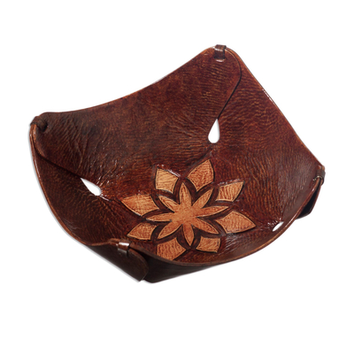 Floral Leather Centerpiece from Peru