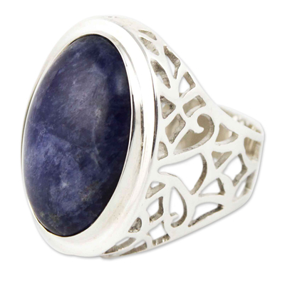 Sodalite Ring Sterling Silver Artisan Jewelry