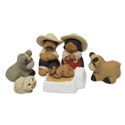 Artisan Crafted Peruvian Nativity Scene Set of 7