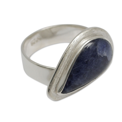 Hand Crafted Sterling Silver and Sodalite Cocktail Ring