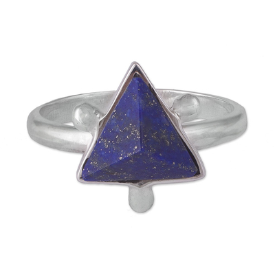 Sterling Silver and Lapis Lazuli Cocktail Ring from Peru