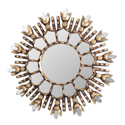 Artisan Crafted Wood Wall Accent Mirror
