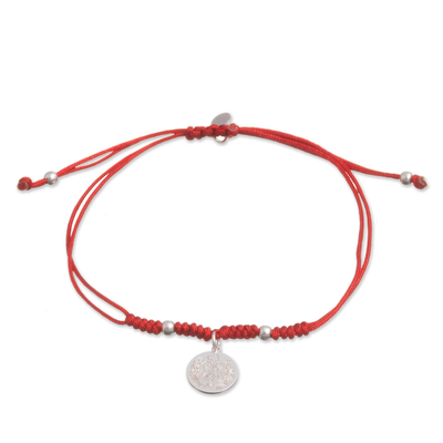 Sterling Peruvian Coat of Arms Charm Bracelet in Red