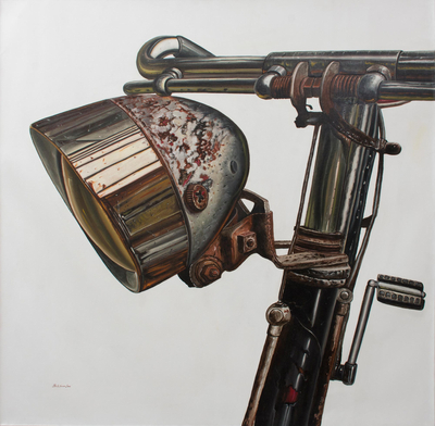 Signed Painting of a Bicycle Handle from Peru (2019)