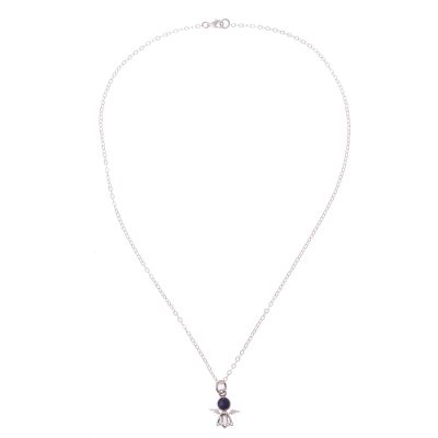 Sodalite Angel Filigree Pendant Necklace from Peru