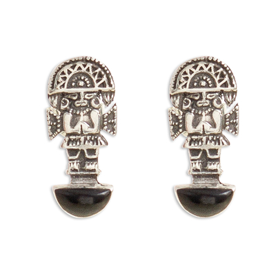 Tumi Ax Onyx Drop Earrings from Peru