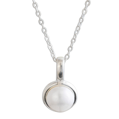 Handcrafted Andean Silver Cultured Pearl Necklace