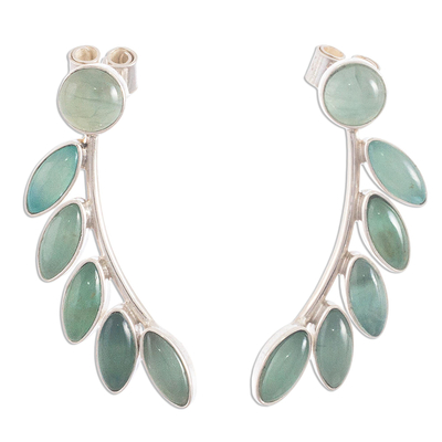 Andean Opal and Sterling Silver Earrings
