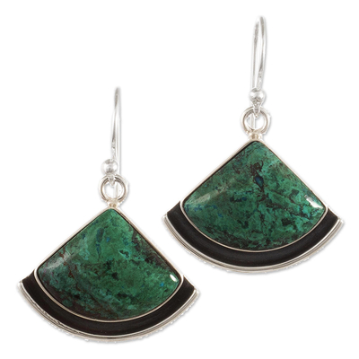 Sterling Silver and Chrysocolla Earrings