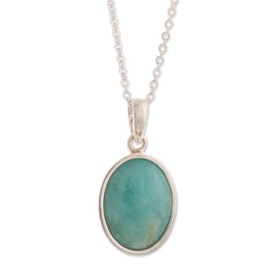 Natural Handcrafted Andean Amazonite Pendant Necklace