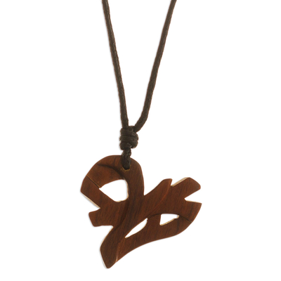 Natural Wood Pendant Necklace