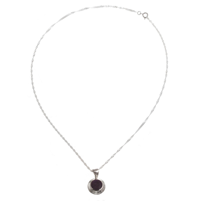 Peruvian Amethyst and Sterling Silver Pendant Necklace