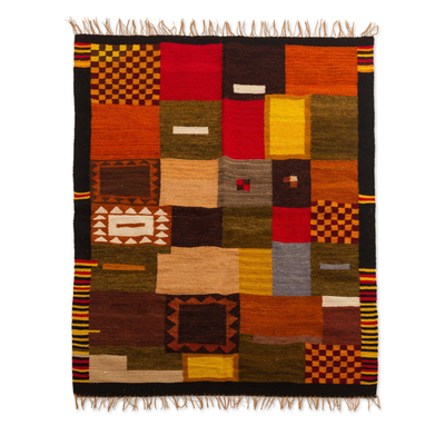Handwoven Andean Wool 2.5 x 4 Ft Accent Rug