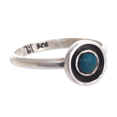 Sterling Silver And Chrysocolla Cocktail Ring from Peru