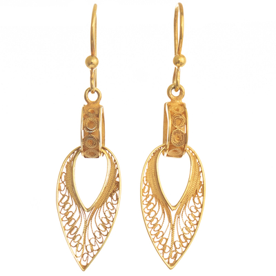 Hand Crafted 24k Gold-Plated earrings