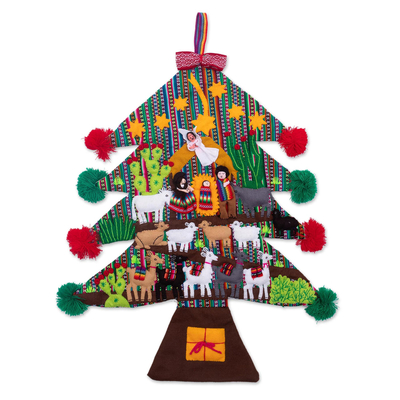 Andean Christmas Tree Wall Hanging