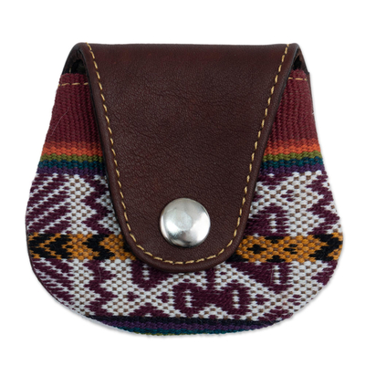 Alpaca Blend and Leather Coin Purse