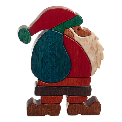 Christmas Motif Wood Sculpture