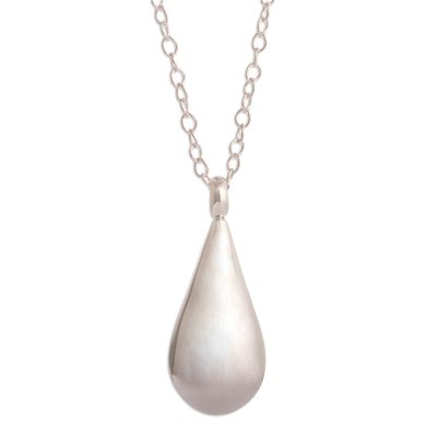 Classic Teardrop Pendant and Cable Chain in Sterling Silver