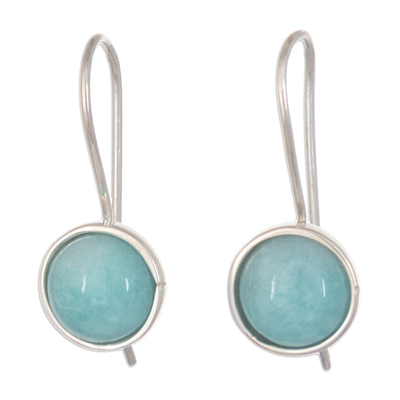 Amazonite and Sterling Silver Drop Earrings Made in Peru