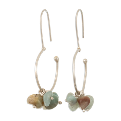 Handcrafted Natural Amazonite Dangle Earrings from Peru