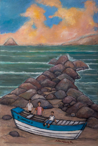 Andean World Peace Painting Seascape Memories