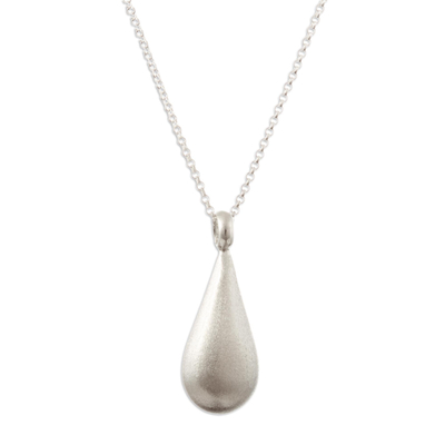 Drop-Themed Sterling Silver Pendant Necklace Made in Peru