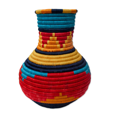 Guacamayas Natural Fiber Decorative Vase from Colombia
