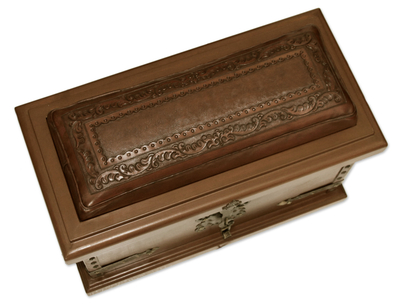 Unique Traditional Wood Leather Chest Trunk