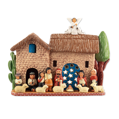 Ceramic nativity scene