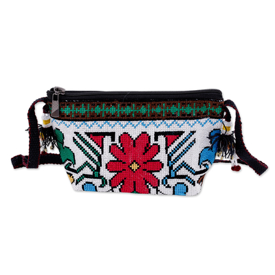 Iroki Embroidered Zippered Floral Sling in Bright Hues