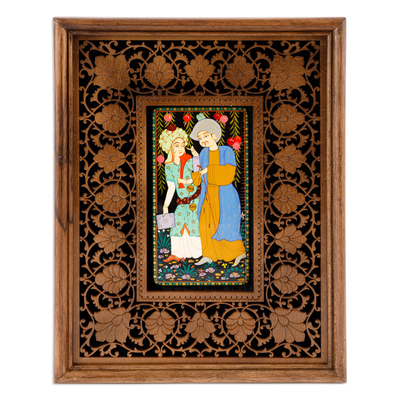 Uzbek Folk Art Crafted in Lacquer Miniature Painting Style
