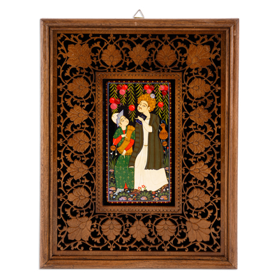 Folk Art Crafted in Uzbek Lacquer Miniature Painting Style