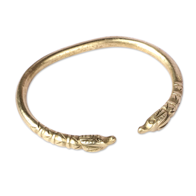 Brass Mythical Eagle Cuff Bracelet with Polished Finish