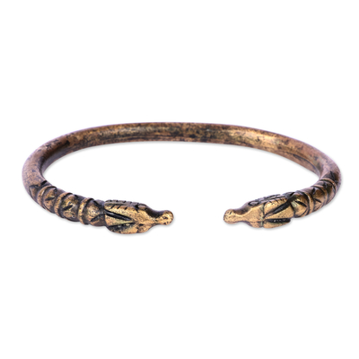 Brass Mythical Eagle Cuff Bracelet with Antique Finish